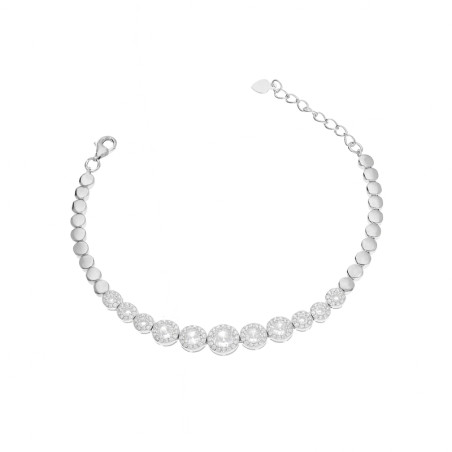 Srebrna bransoletka z cyrkoniami - JubilerSezam.pl