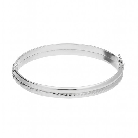 Bransoleta srebrna bangla podwójna