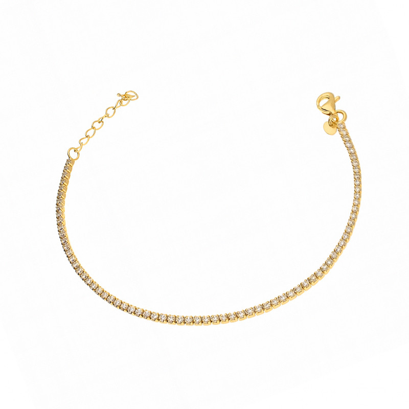 Pozłacana Bransoletka z Cyrkoniami - JubilerSezam.pl