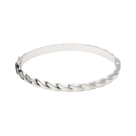 Bransoleta srebrna bangla półokrągła