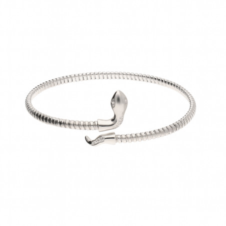 Bransoleta srebrna bangla z głową węża