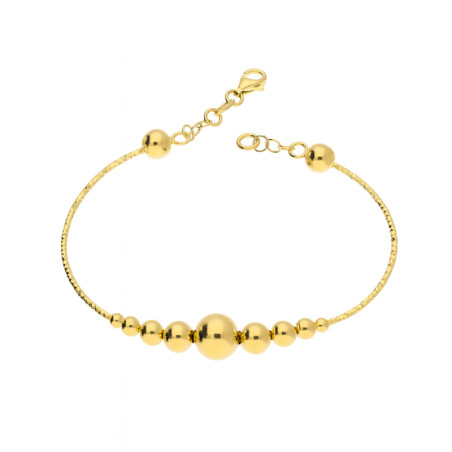 Bransoleta pozłacana bangla z kulkami