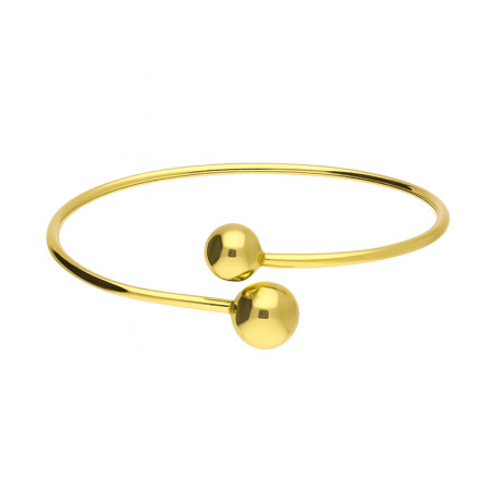 Bransoleta pozłacana bangla z dwoma kulkami