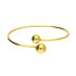 Bransoleta pozłacana bangla z dwoma kulkami