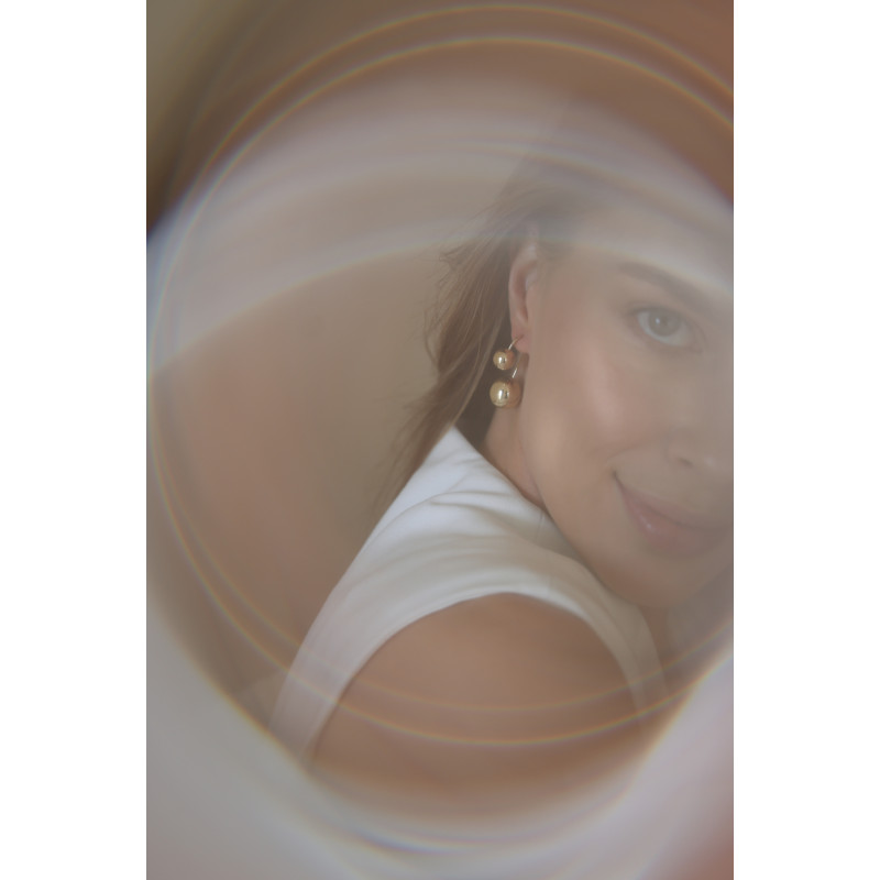 Kolczyki złote kulki wkręcane