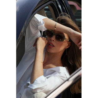 Naszyjnik złoty kwadratowa pałka