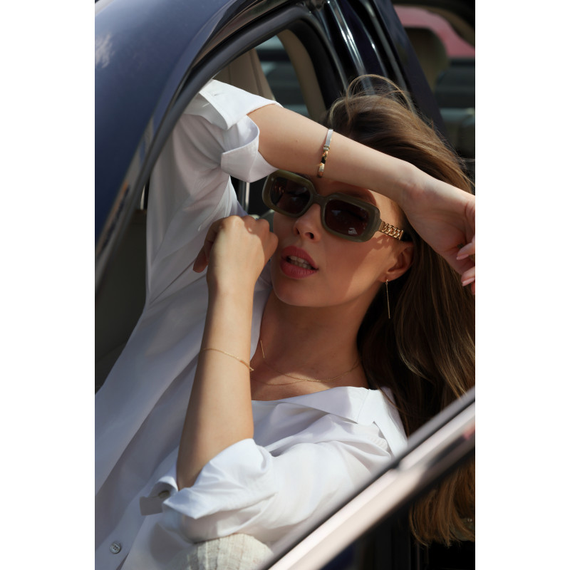 Naszyjnik złoty kwadratowa pałka