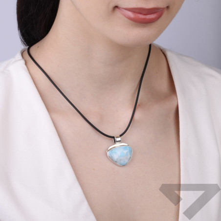 Wisiorek srebrny larimar Dominikana