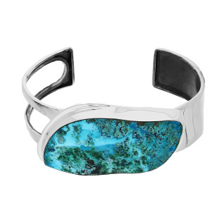 Bransoleta srebrna turkus chryzokola