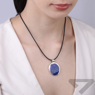 Zawieszka srebrna z lapis lazuli Afganistan