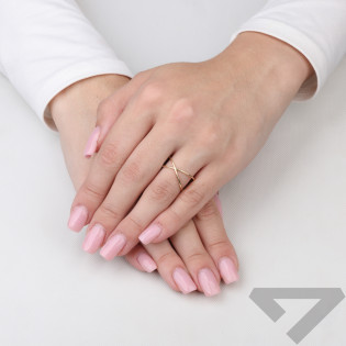 Pierścionek złoty w kształcie X