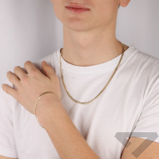 Bransoleta złota pancer 3 mm