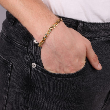 Bransoleta złota męska splot typu bizantyna 60 mm