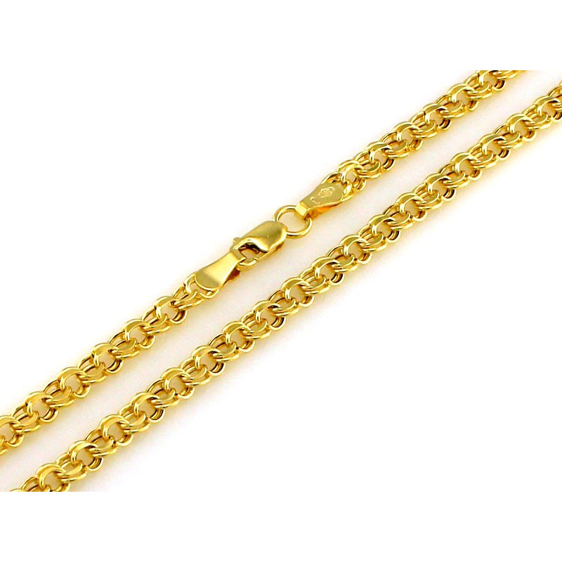 Łańcuszek złoty splot garibaldi 4 mm