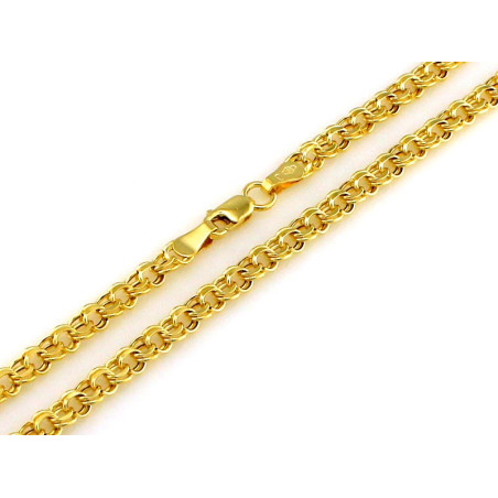 Łańcuszek złoty splot garibaldi 4 mm