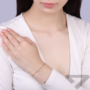 Bransoleta złota splot skrętka