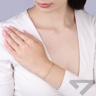 Bransoletka złota splot singapur 2 mm