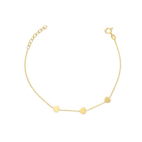 Bransoleta pozłacana z sercami