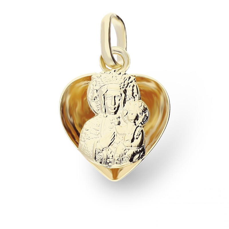 Złoty medalik Matki Boskiej Częstochowskiej pr. 333 - JubilerSezam.pl