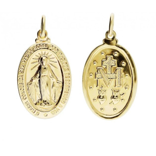 Medalik złoty Niepokalana w owalu próba 333