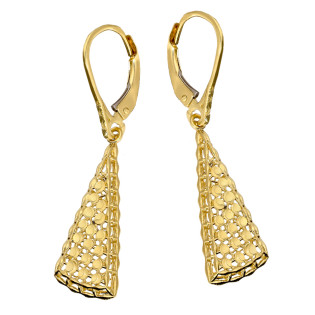 Kolczyki złote ażurowy żagiel