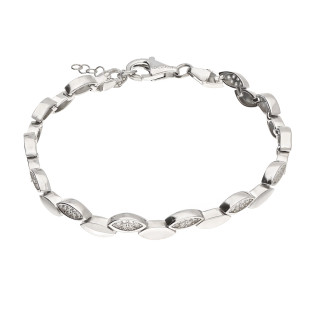 Bransoleta srebrna z łezkami