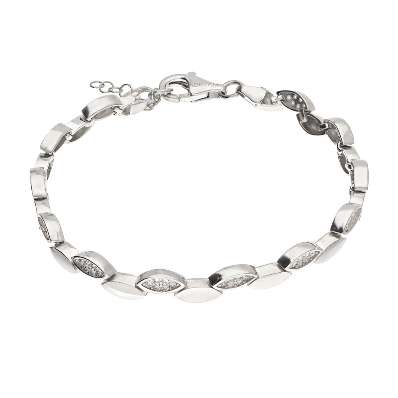 Bransoleta srebrna z łezkami