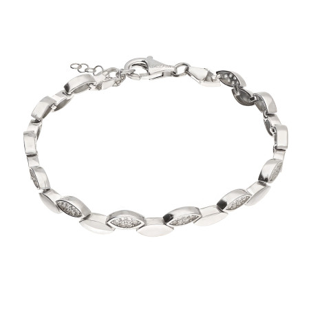 Bransoleta srebrna z łezkami