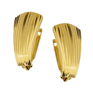 Kolczyki złote blaszki zwężane próba 585