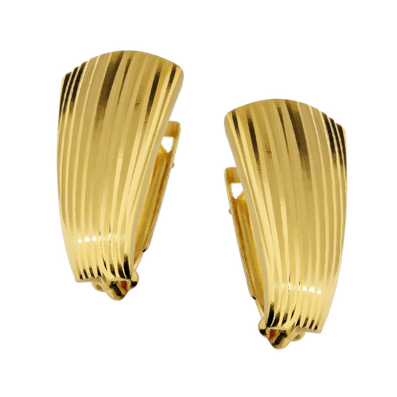 Kolczyki złote blaszki zwężane próba 585