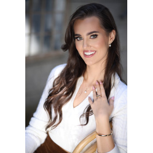 Złota zawieszka z perłą i diamentami pr. 585 - JubilerSezam.pl