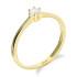 Pierścionek złoty SOLITER z drobną cyrkonią