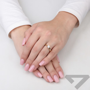 Pierścionek zaręczynowy AMADO z diamentem 0,18 ct próba 585