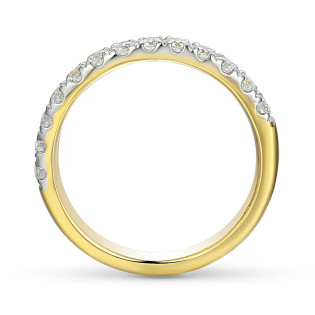 Pierścionek zaręczynowy Line Miłości z diamentami laboratoryjnymi 0,52 ct