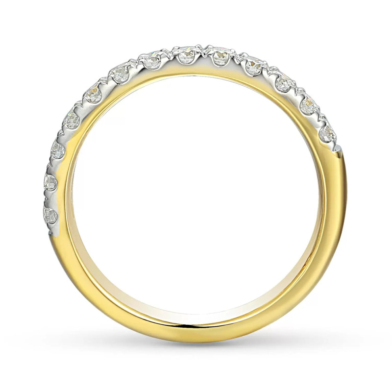 Pierścionek zaręczynowy Line Miłości z diamentami laboratoryjnymi 0,52 ct