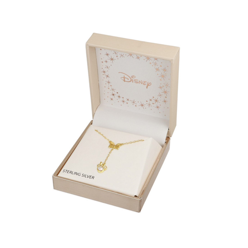 Naszyjnik srebrny Disney Minnie z cyrkoniami w kolorze Aurora Borealis