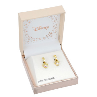 Kolczyki srebrne Disney Minnie z cyrkoniami koloru Aurora Borealis