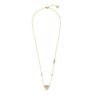 Naszyjnik złoty 18 kt Disney z myszką Minnie i diamentami 0,06 ct