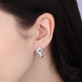 Kolczyki VIRAL krople dmuchane, srebro 925