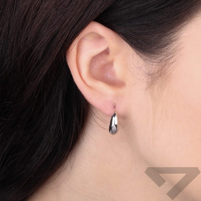 Kolczyki VIRAL kropla dmuchana na kole, srebro 925