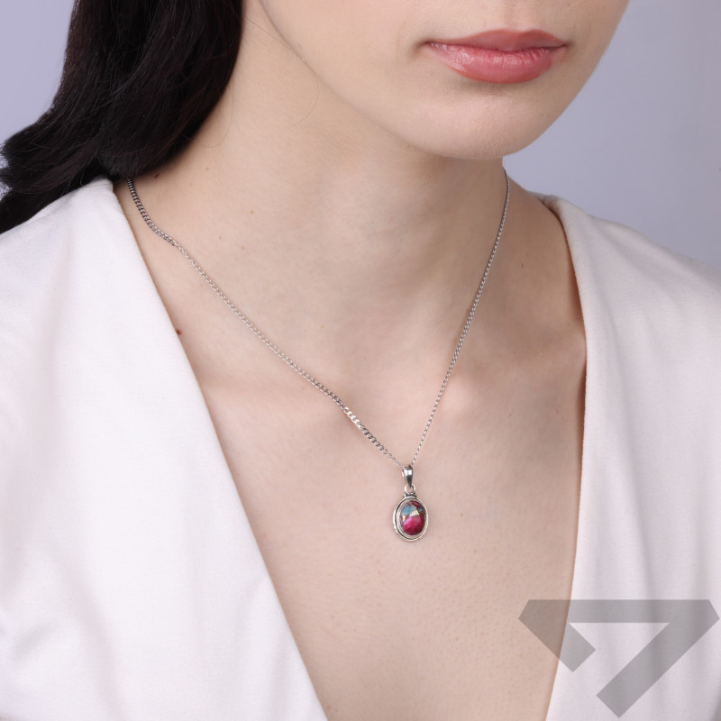 Wisiorek srebrny 925 z kamieniem kompozytowym turkusem