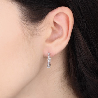 Kolczyki koła 18 mm z cyrkoniami