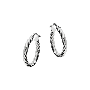 Kolczyki VIRAL koła skręcane 15 mm srebro 925