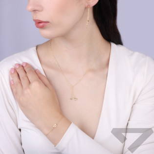 Kolczyki serce ramserce blanker/dł.szty M3 M3-148 GOLD Ag 925