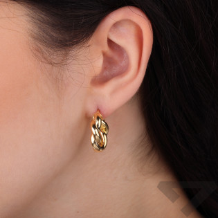 Kolczyki VIRAL koła średnicy 21 mm srebro 925 koloru złotego