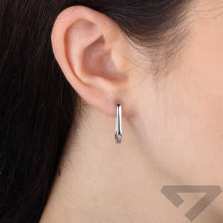 Kolczyki kółka owal 19 mm ze srebra 925