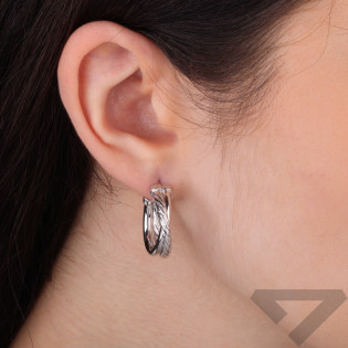 Kolczyki koła otwarte podwójne srebro 925