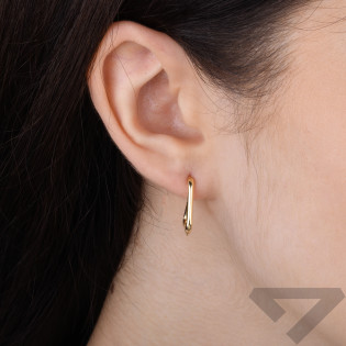 Kolczyki w kształcie trójkąta otwartego ze srebra 925 koloru złotego