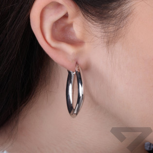 Kolczyki VIRAL trójkąt nieregularny ze srebra 925