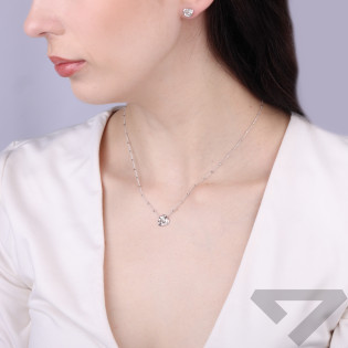 KPL. KN róża 3D tłoczona/pancerkostki NI ORN12146-GIA15416 ROD Ag 925